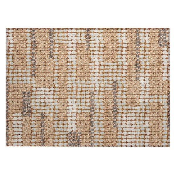 Chantille Machine Washable Indoor/Outdoor Abstract ACN2763 Paprika 2 ft. x 3 ft. Accent Rug