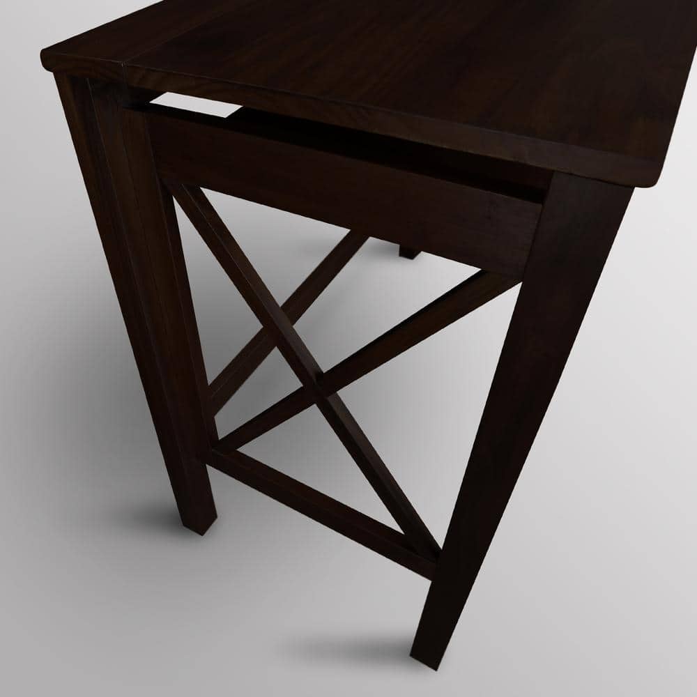 Montego Espresso Foldable Desk with Slide-Out Keyboard Tray