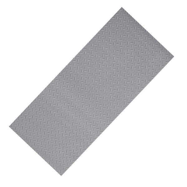 Garage Floor Roll, 7.5 x 20 ft. Garage Flooring Mat, 2.2 mm Thickened PVC Diamond Plate Floor Protector Mat Silver Gray