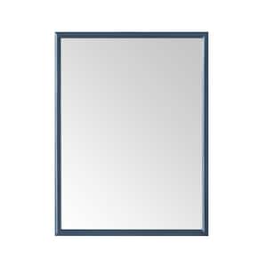 Melpark 32 in. W x 24 in. H Framed Rectangular Bathroom Vanity Mirror in Grayish Blue