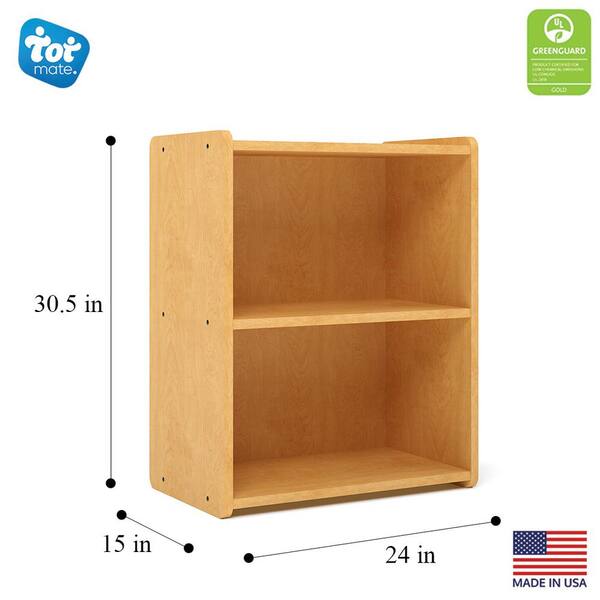 2-Shelf Storage Unit, 24H - Maple/Maple, Assembly Required by Tot Mate