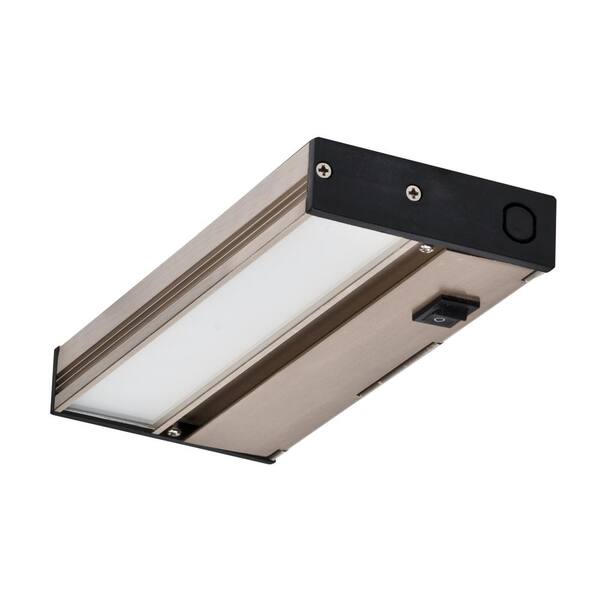 NICOR NUC 8 in. LED Nickel Dimmable Under Cabinet Light for Hardwire Installation