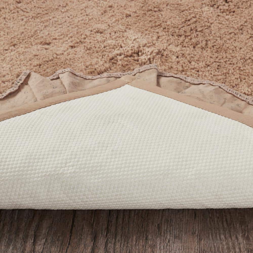 Farmhouse Tan and Black Checkered Cotton Burlap Bath Mat 20x30