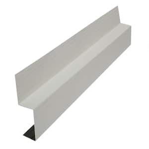 1 in. x 2 in. x 10 ft. Light Gray Prefinished Woodgrain Aluminum Spacer Flashing