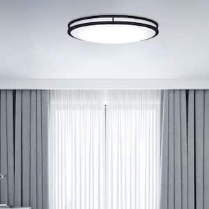 Reviews for Commercial Electric 15 in. Matte Black New Ultra-Low Profile Integrated LED Flush Mount 5CCT (2-Pack) | Pg 5 - The Home Depot