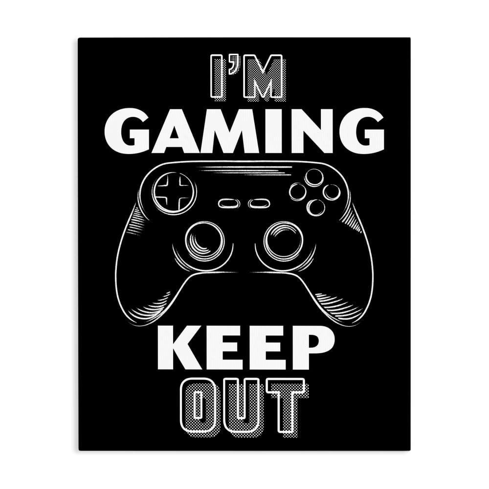 I'm Gaming Keep Out  Canvas Wall Art, design by Marcus Prime