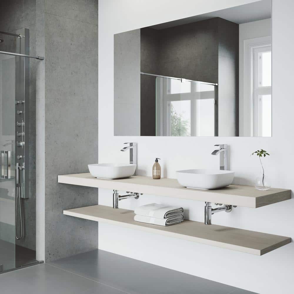 Sleek Chrome Modern Single-Handle Vessel Bathroom Faucet