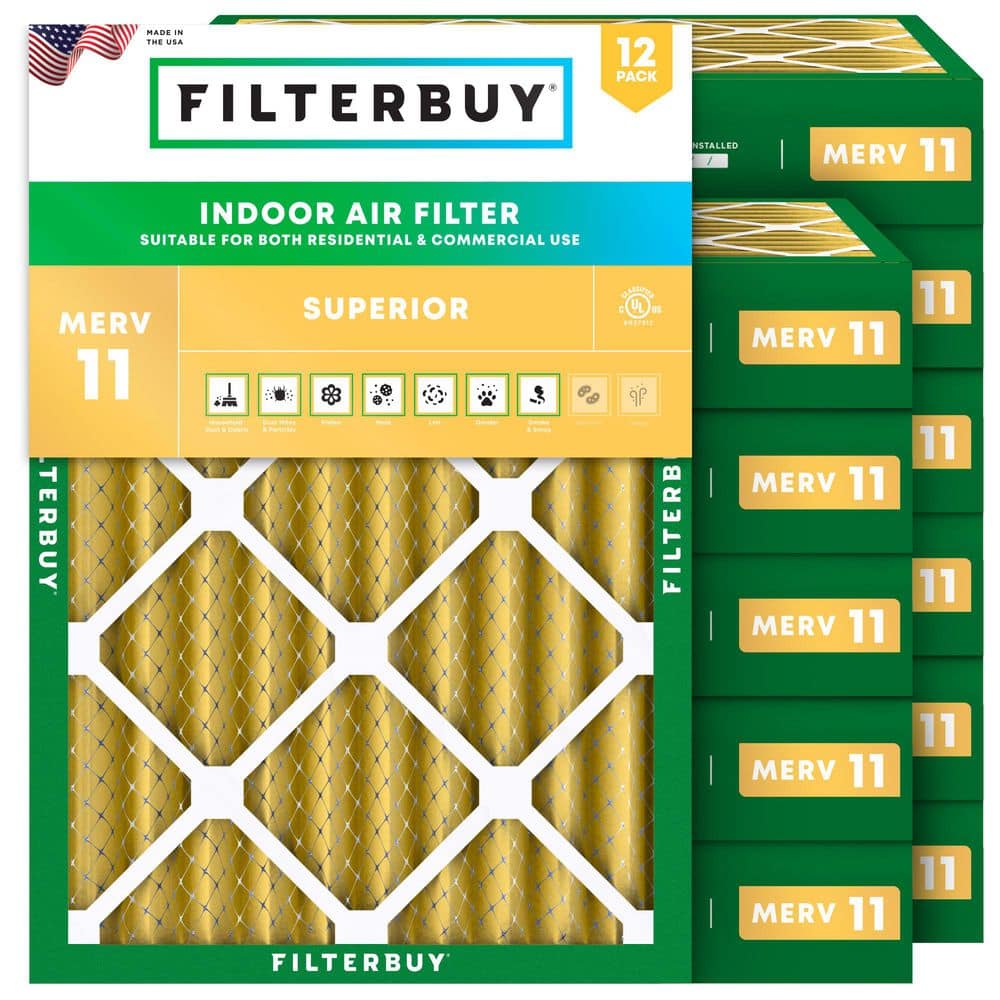 19.25 in. x 21.25 in. x 4 in. MERV 11 (FPR 7) Allergen Defense Pleated HVAC AC Furnace Air Filters Replacement (12-Pack) price history on PriceWatchPro