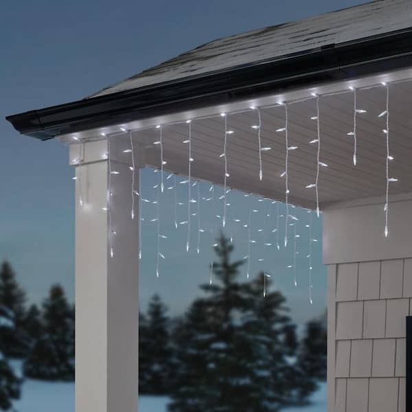 200 Count Cool White Mini LED Icicle Lights