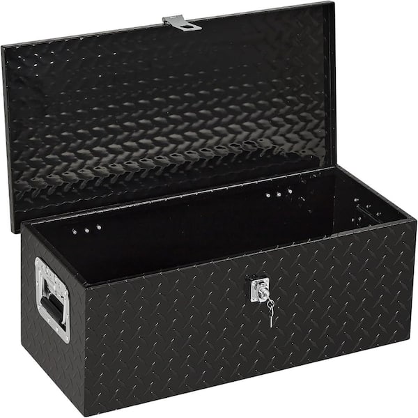 30" x 13" x 10" Heavy Duty Aluminum Diamond Plate Tool Box, Pick Up Truck RV Trailer Toolbox