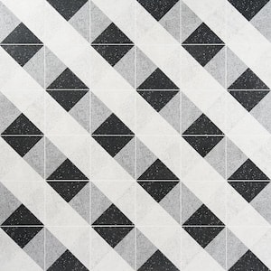 Elizabeth Sutton Cameo Terrazzo Deco Grigio 7.87 in. x 7.87 in. Porcelain Floor and Wall Tile (10.76 sq. ft./Case)
