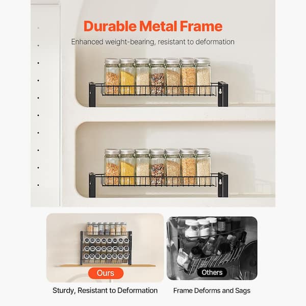 SKYSHALO Detachable Spice Rack Organizer for Cabinet, Tier