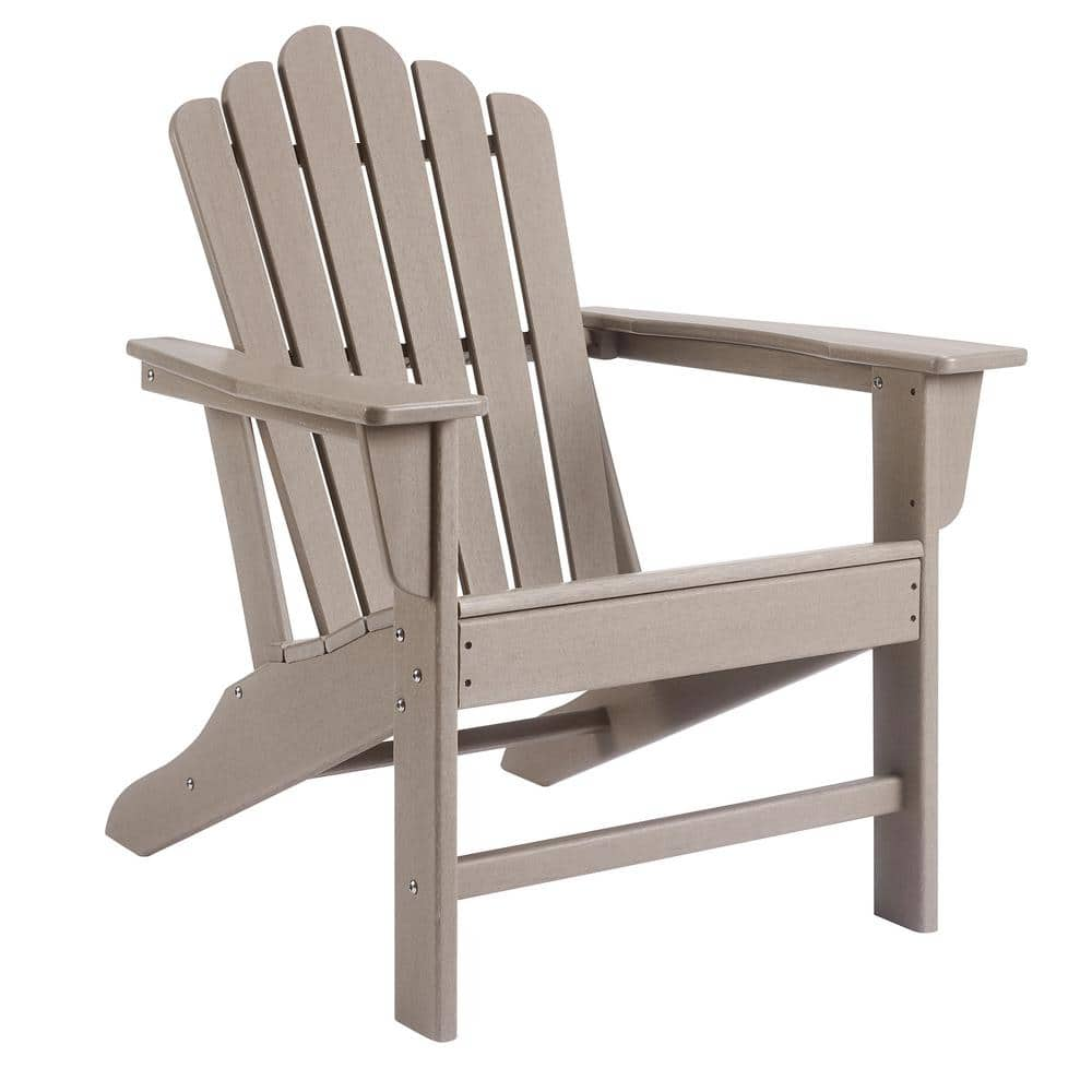 Brown Plastic Outdoor Adirondack Chair 1 Pack ZQP SLTY9A The Home Depot   Plastic Adirondack Chairs Zqp Slty9a 64 1000 