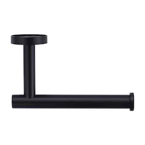 Wall-Mount Single Post Toilet Paper Holder in Matte Black