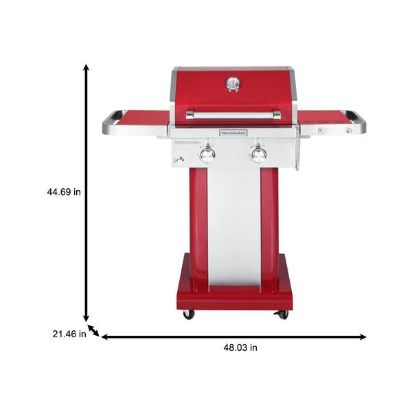 Kitchenaid two outlet burner grill