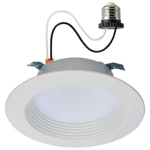 4 in. Adjustable CCT Retrofit Remodel Non-IC Rated Dimmable Indoor Integrated LED Recessed Light Trim