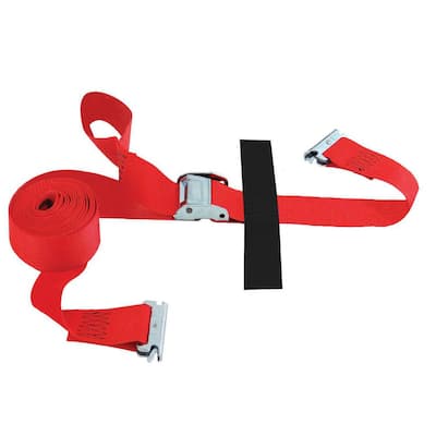 16 ft. x 2 in. Logistic Cam Buckle E-Strap with Hook and Loop Storage Fastener in Red