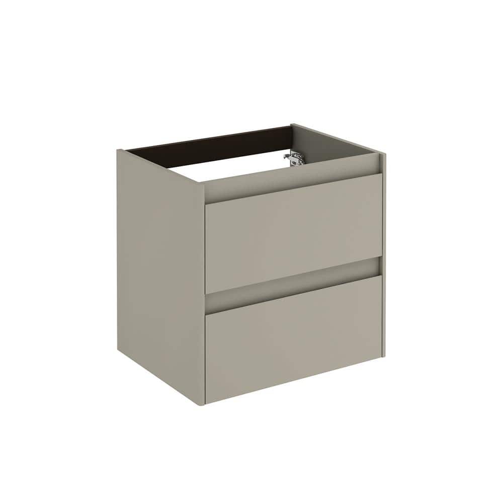 Ambra 24" Matte Sand Wood Single Wall-Mounted Vanity Cabinet