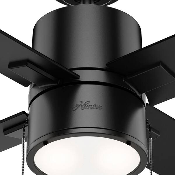 Hunter - Beck 52 in. LED Indoor Matte Black Ceiling Fan with Light Kit