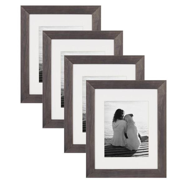 Designovation Museum 11 In X 14 Matted To 8 10 Gray Picture Frame Set Of 4 213819 The Home Depot - 14 By 10 Picture Frame Designovation Museum 11 In X 14 Matted To 8 10 Gray Picture Frame Set Of 4 213819 The Home Depot - 14 By 10 Picture Frame