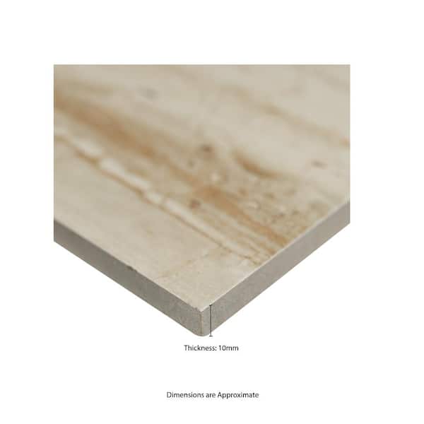Floor & Decor | Woodville Natural Wood Plank Porcelain Tile, 12 x 59, Beige, 10 mm Thick