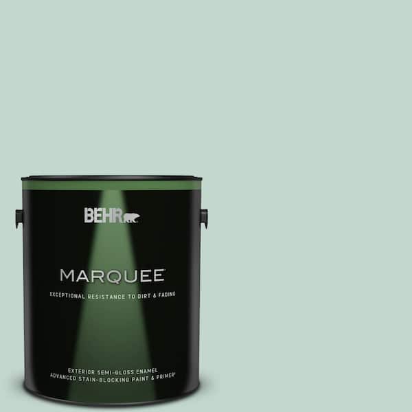 BEHR MARQUEE 1 gal. #470E-3 Aqua Smoke Semi-Gloss Enamel Exterior Paint & Primer