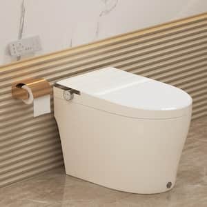 Elongated Smart Toilet Bidet in White with Remote, Blackout Flush, Off-Seat Auto Flush, Heated Seat and Warm Air Dryer