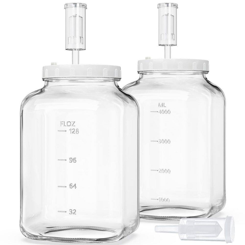 2 Pack 1.5 Gal. Large Fermentation Jars with 2 Airtight Lids and 3 Airlocks, Wide Mouth Glass Mason Jar with Scale Mark price history on PriceWatchPro