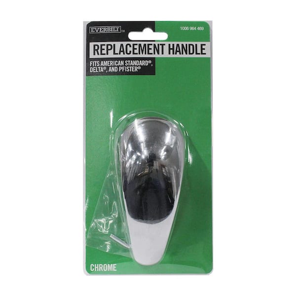 Faucet Handle with Curved Neck Lever Handle Design in Chrome for American Standard, Delta, and Pfister Faucets