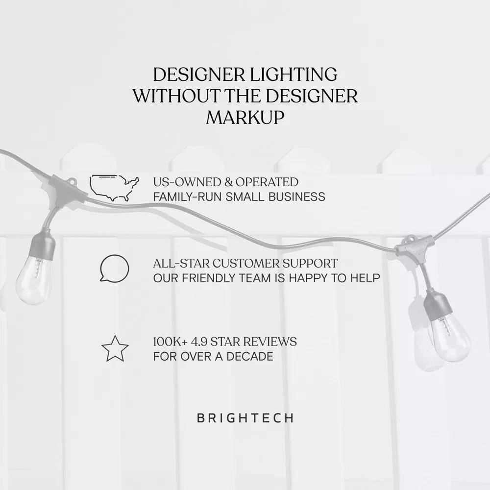 Clear Dimmable LED Edison Bulbs for Outdoor String Lights, 15-Pack