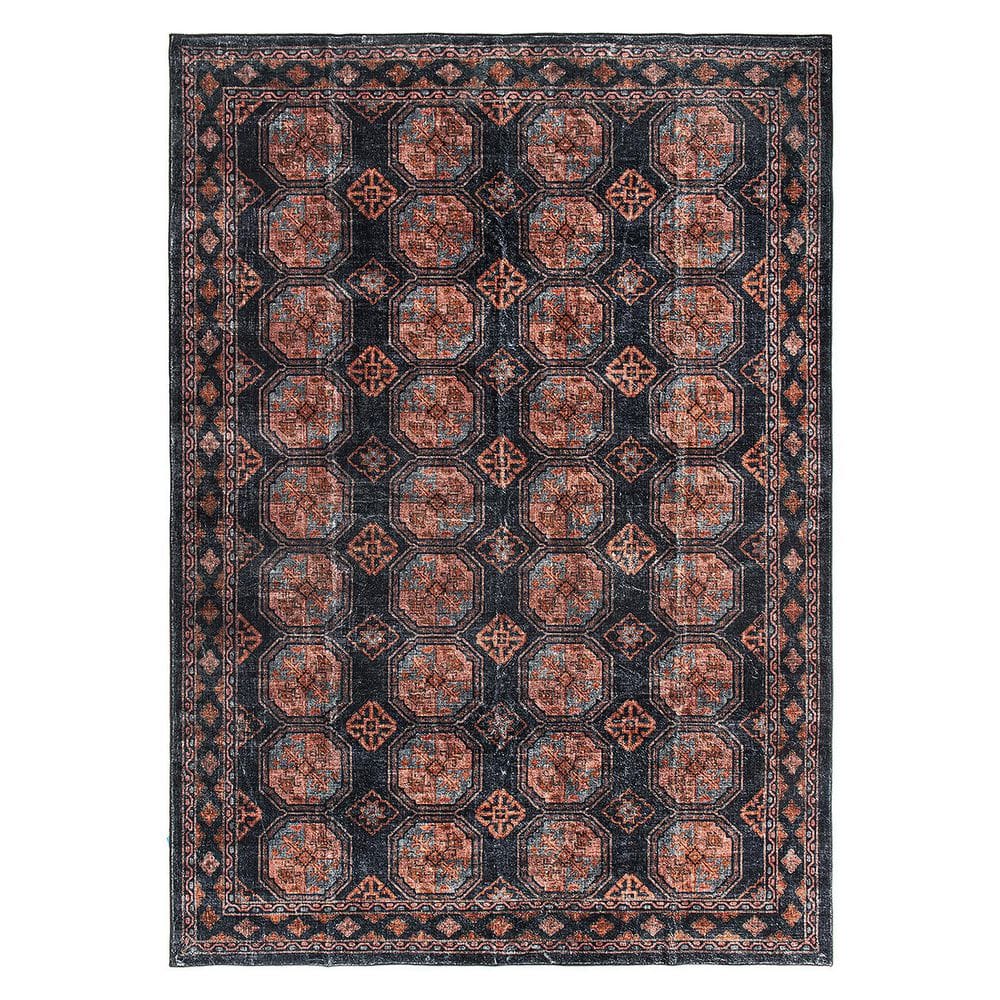 Rust 8x10 Rug World Rug Gallery Transitional Moroccan Washable Non Slip Rust 8 ft. x ...