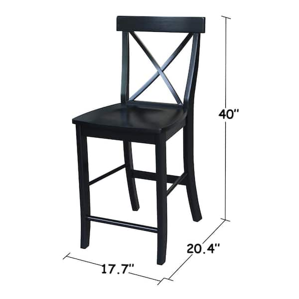 black x back bar stool