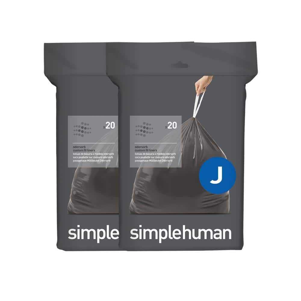 21 in. x 28 in. 10-10.5 Gal. Lavender Vanilla Scented White Can Liners  Simplehuman(x) Code J Compatible (200-Count)