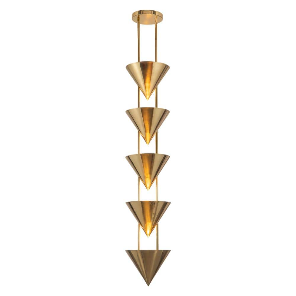 Versus 48-in Patina Brass 5 Light Pendant price history on PriceWatchPro
