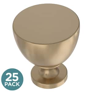 Izak 1-1/4 in. (31 mm) Classic Champagne Bronze Round Cabinet Knobs (25-Pack)