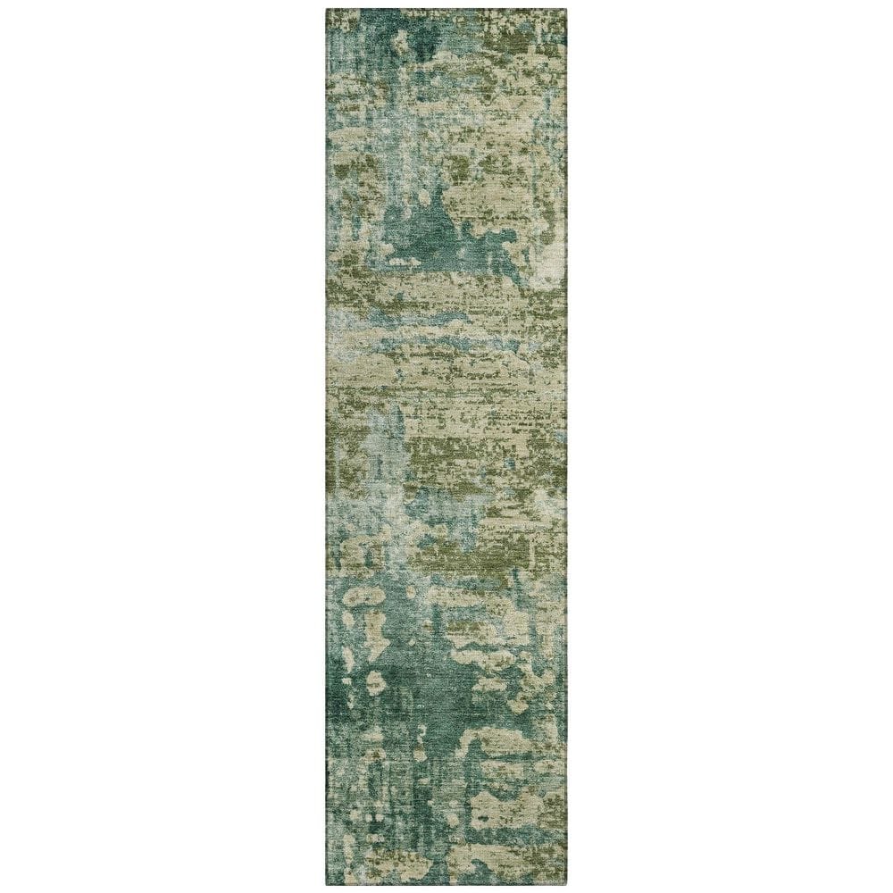 Chantille Machine Washable Indoor/Outdoor Abstract ACN2750 Green 2 ft. x 7 ft. Runner Rug price history on PriceWatchPro