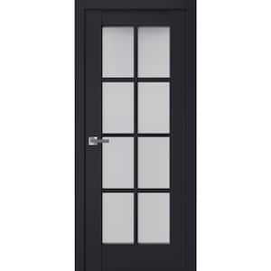 7412 32 in. x 84 in. Right-Hand/Inswing Solid Frosted Glass Antracite Single Prehung Interior Door with Hardware