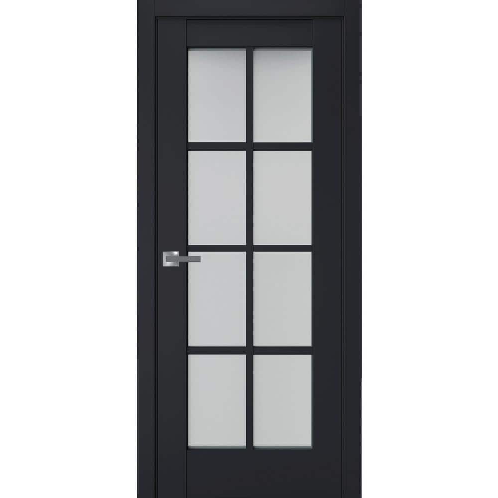 7412 28 in. x 84 in. Right-Hand/Inswing Solid Frosted Glass Antracite Single Prehung Interior Door with Hardware price history on PriceWatchPro