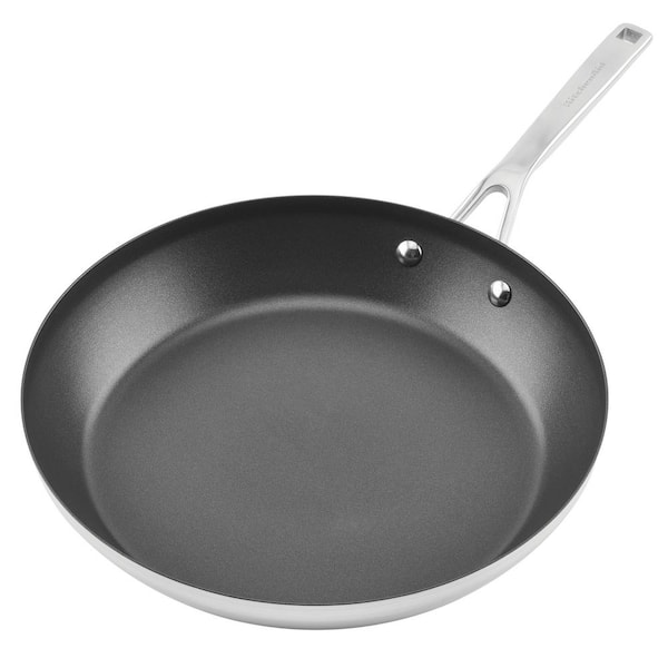 Le Creuset 12.5 Deep Fry Pan with Helper Handle - Stainless Steel