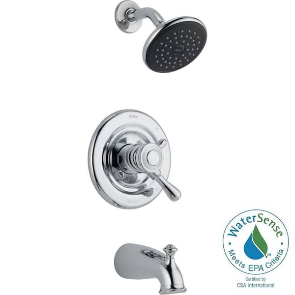 Delta Leland 1-Handle Tub and Shower Faucet Trim Kit in Chrome (Valve Not Included)