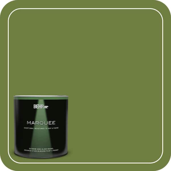 BEHR MARQUEE 1 qt. #410D-6 Moss Landing Semi-Gloss Enamel Exterior Paint & Primer