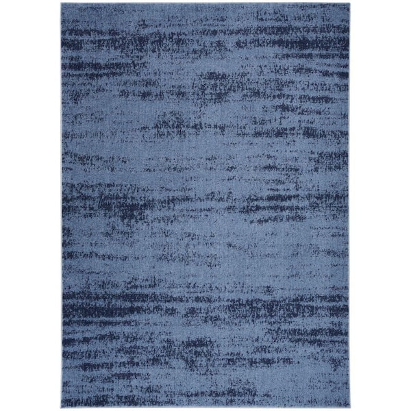 Nourison Nourison Essentials Denim 4 ft. x 6 ft. Abstract Contemporary Area Rug