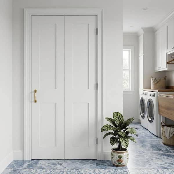 Krosswood Doors 36 in. x 80 in. Shaker 2-Panel Solid Core Primed