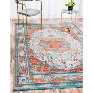 Baracoa Malecon Light Blue 5' 5 x 8' 0 Area Rug