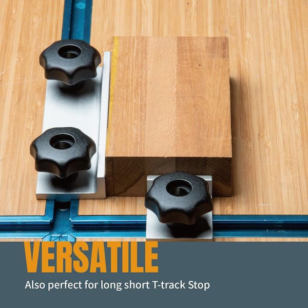 POWERTEC T-Track Knob Kit with 7 Star 1/4 in.-20 Threaded Knobs
