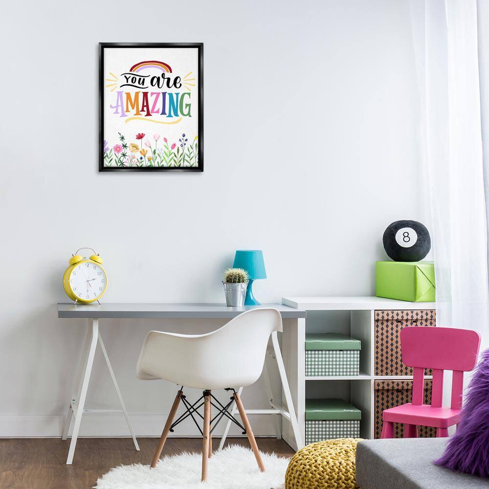 You Are Amazing Encouragement by Kim Allen Black Floater Frame Typography Graphic Art Print 21 in. x 17 in. price history on PriceWatchPro