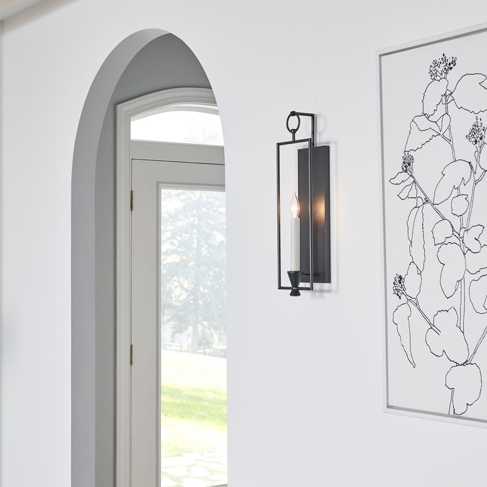 Keystone Aged Iron 1-Light Wall Sconce with Rustic Charm