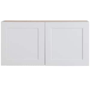 Cambridge White Shaker Assembled Wall Cabinet with 2 Soft Close Doors (36 in. W x 12.5 in. D x 18 in. H)