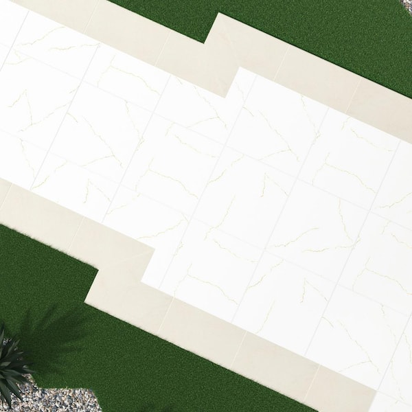 MSI Miraggio Gold 2 cm. x 24 in. x 24 in. Matte Porcelain Marble Look Paver Tile (240 sq. ft./Pallet)