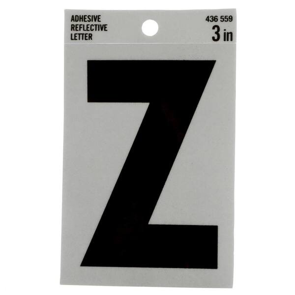 Everbilt 3 in. Vinyl Reflective Letter Z-34257 - The Home Depot